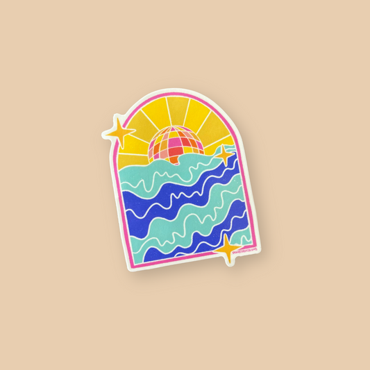 Sunset Disco Sticker