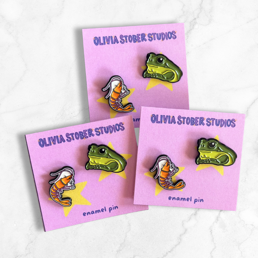 Enamel Pin Critter Duo