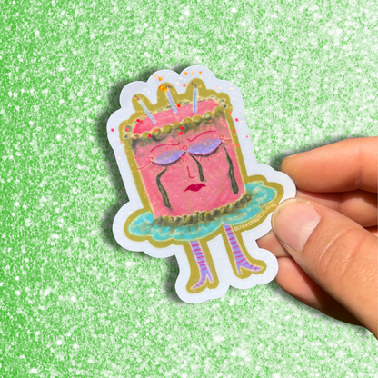 Sad Cake Sticker