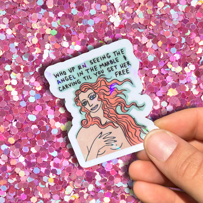 Angel in the Marble Sticker
