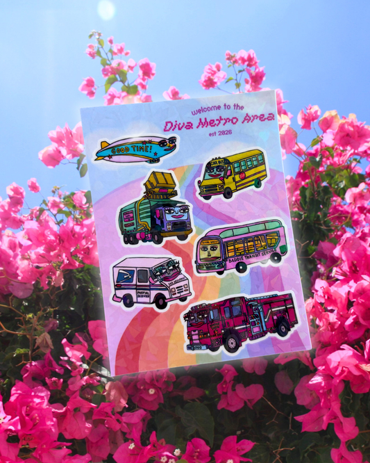 Diva Metro Area Sticker Sheet
