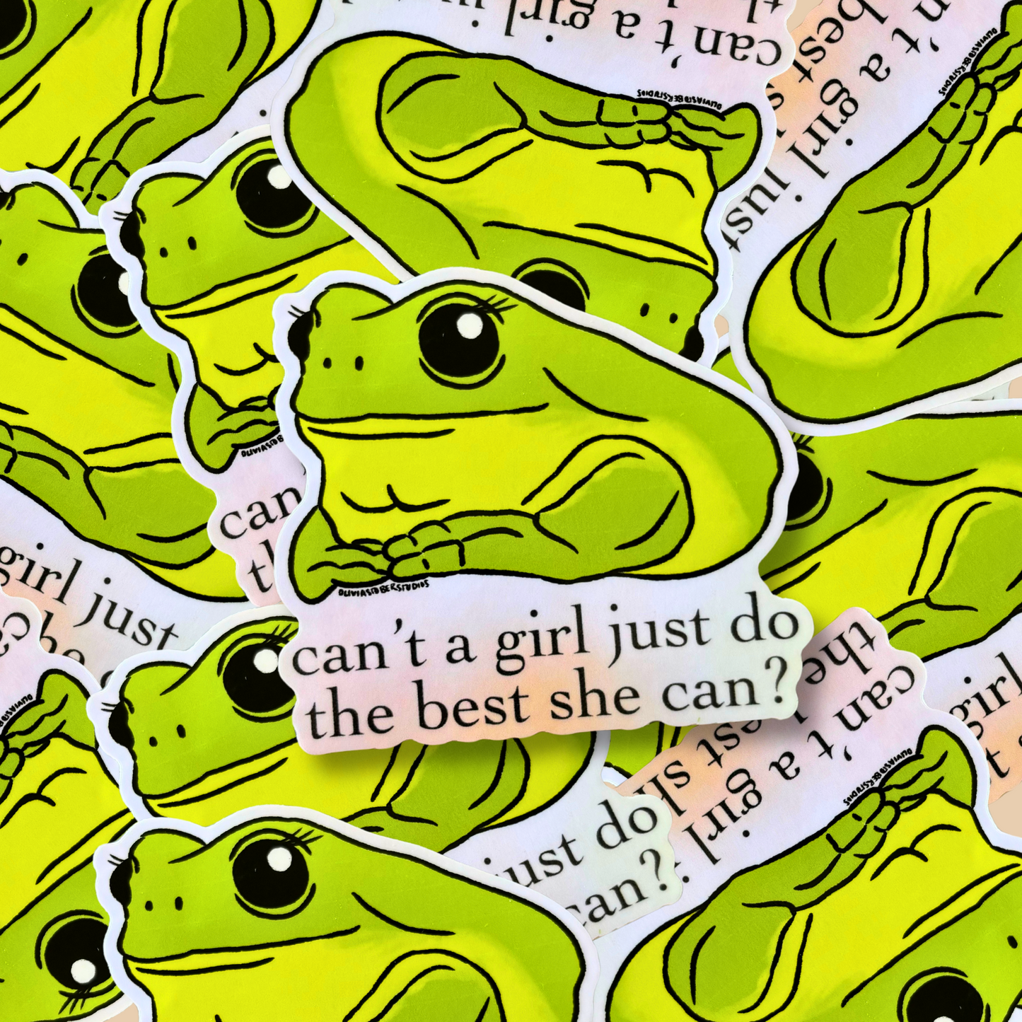Girl Frog Sticker