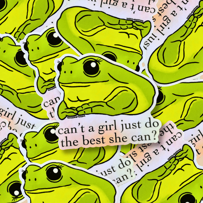 Girl Frog Sticker
