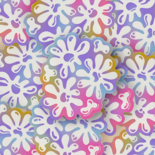 Groovy Flowers Sticker