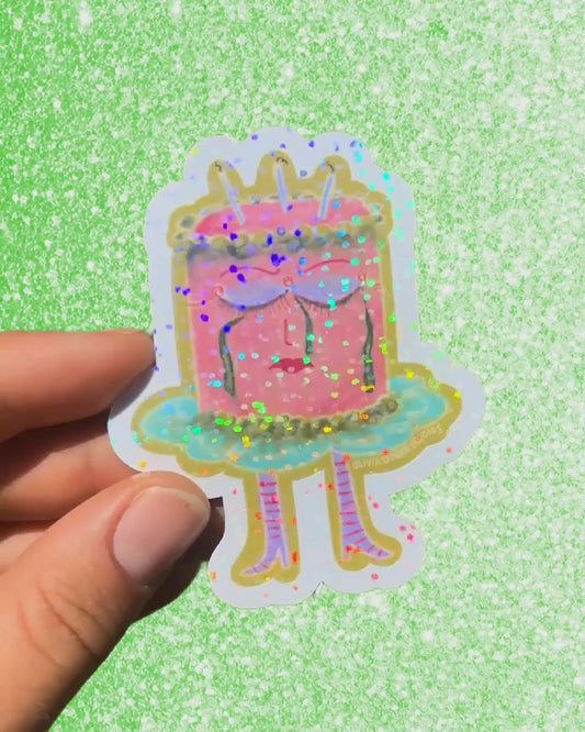 Sad Cake Sticker