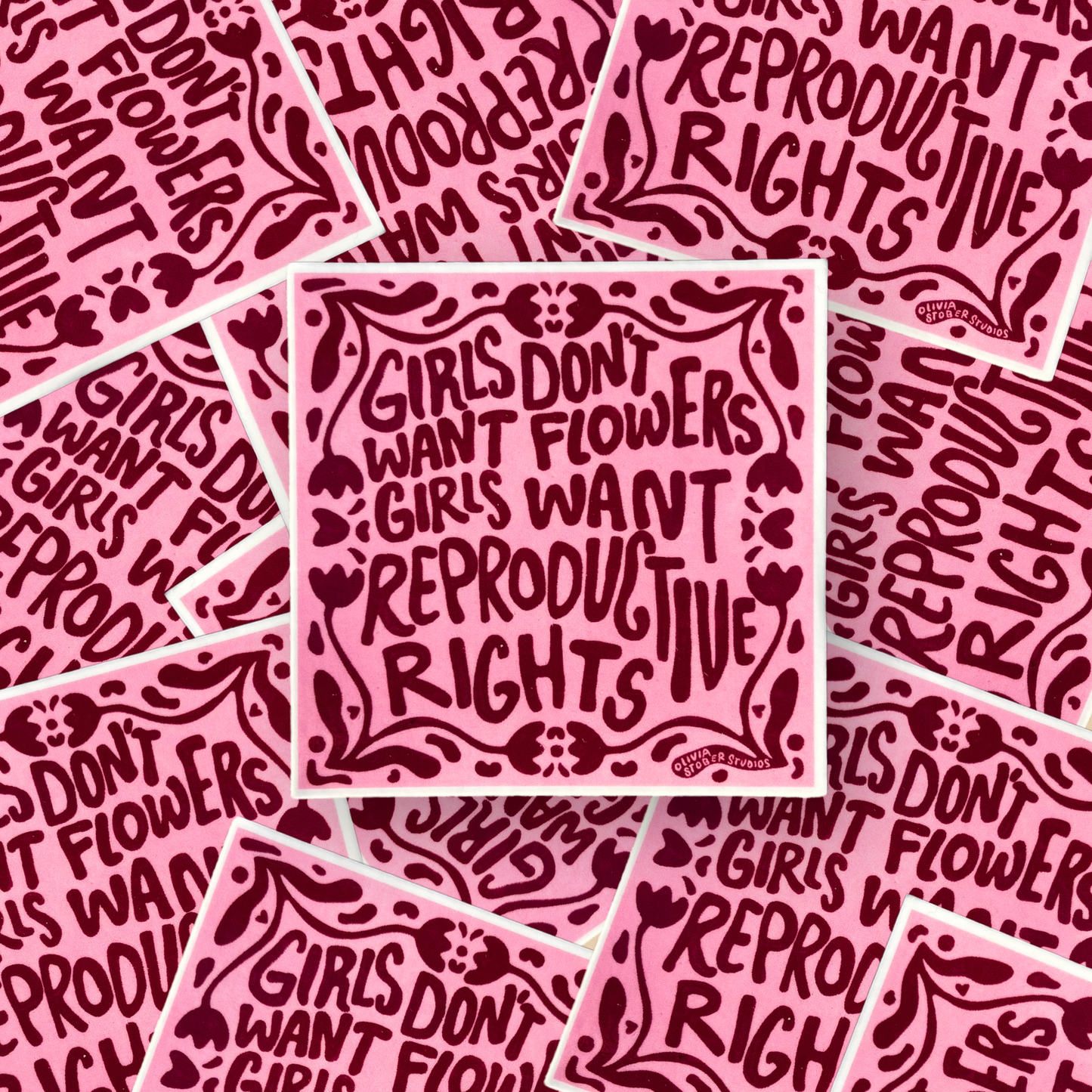 Girls Don't Want Flowers Sticker